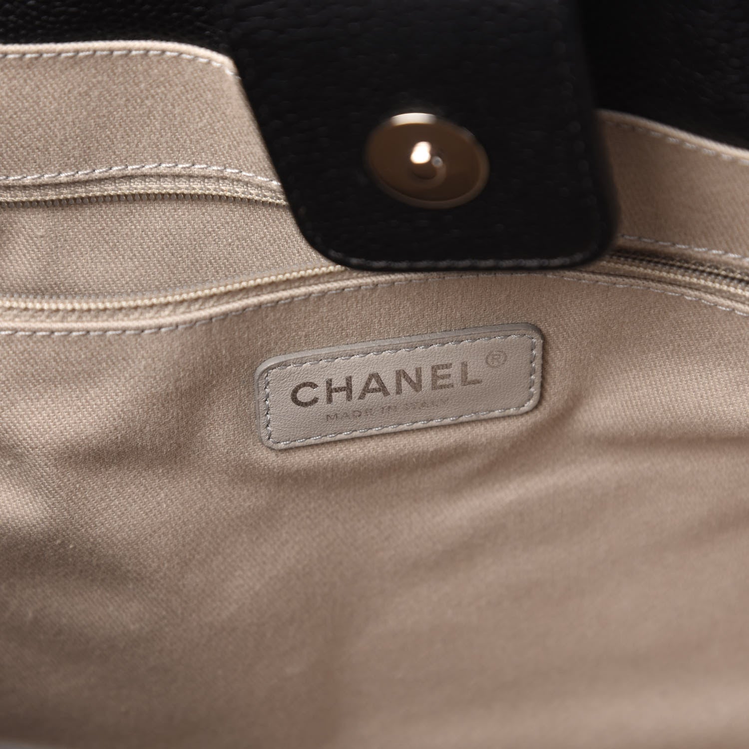 Chanel Glazed Calfskin Small Deauville Tote Black 8 of 10