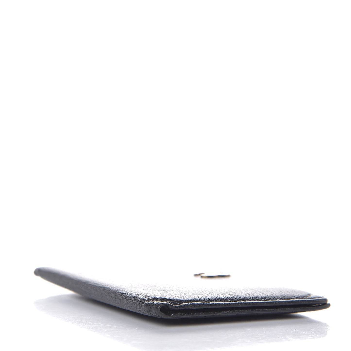 Goatskin Card Holder Wallet Black