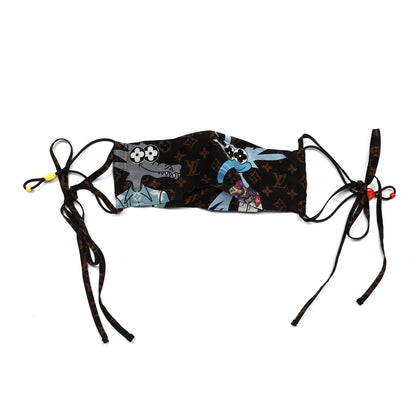 Louis Vuitton Cotton Silk Monogram LV Friends Face Mask Brown 3 of 4