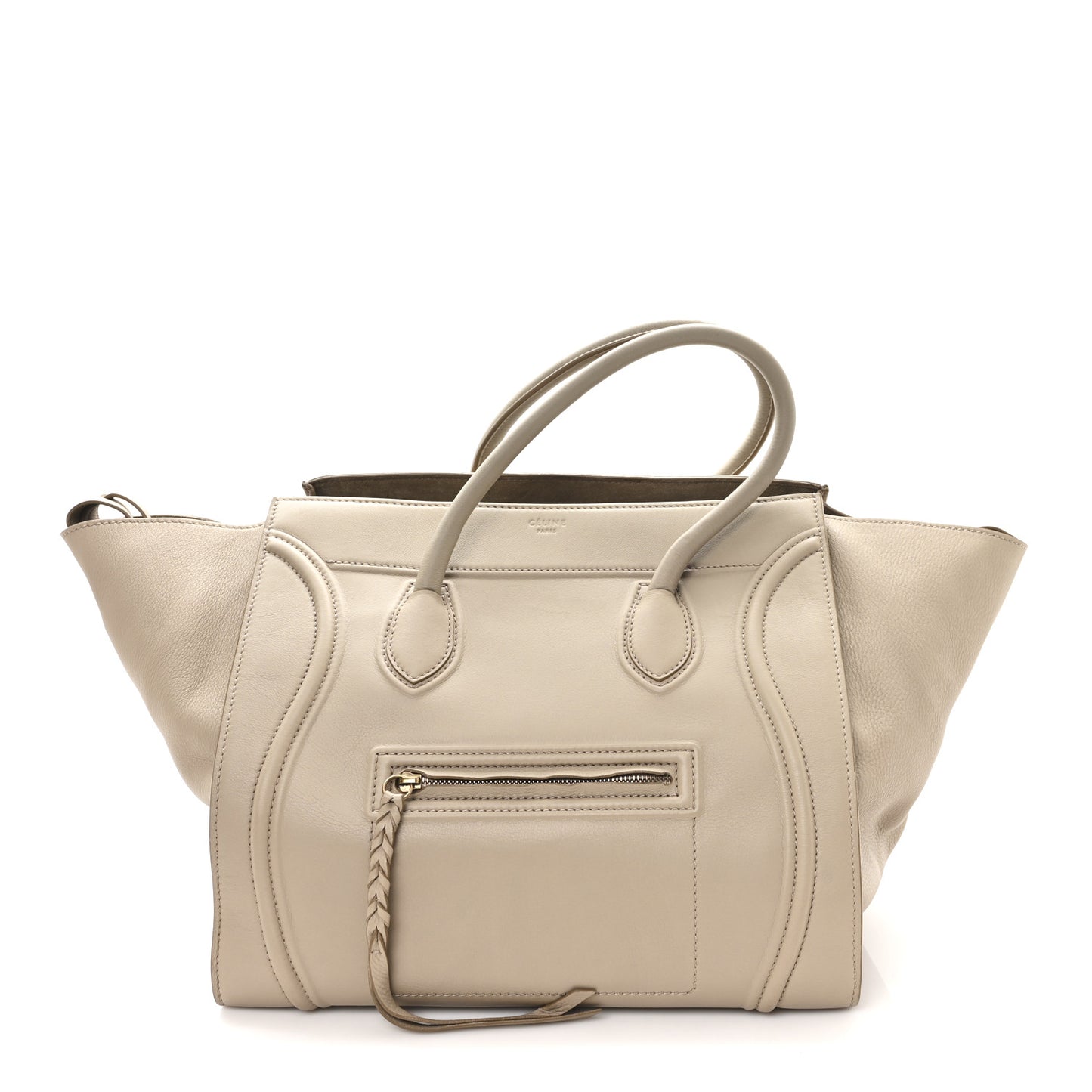 Supple Calfskin Large Phantom Luggage Dune