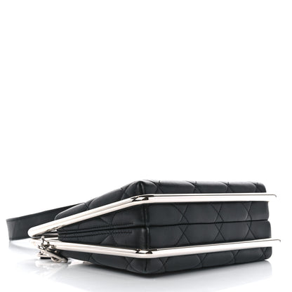 Chanel Quilted Lambskin Metal Bar Clutch Bag Black 4 of 11