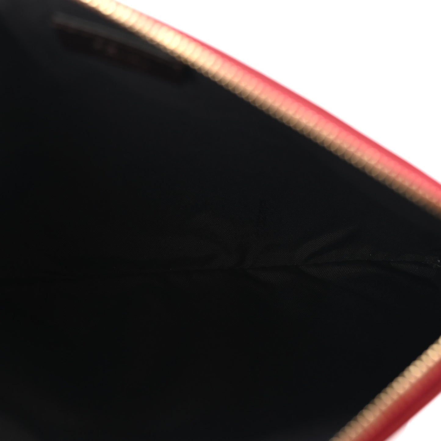Calfskin Snakeskin F is Fendi Triplette Pouch Set Red Multicolor