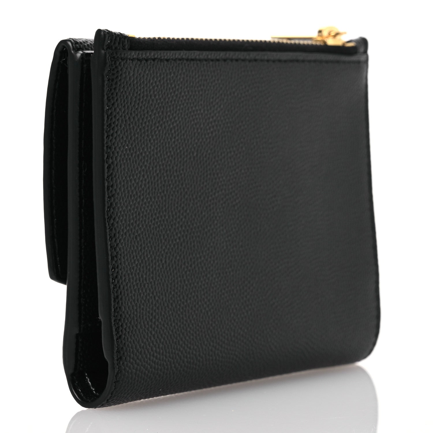 Saint Laurent Grain De Poudre Monogram Bi-Fold Wallet Black 3 of 11