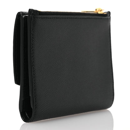 Saint Laurent Grain De Poudre Monogram Bi-Fold Wallet Black 3 of 11