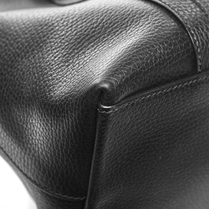 Gucci Pebbled Calfskin Medium GG Charm Dome Satchel Black 9 of 9