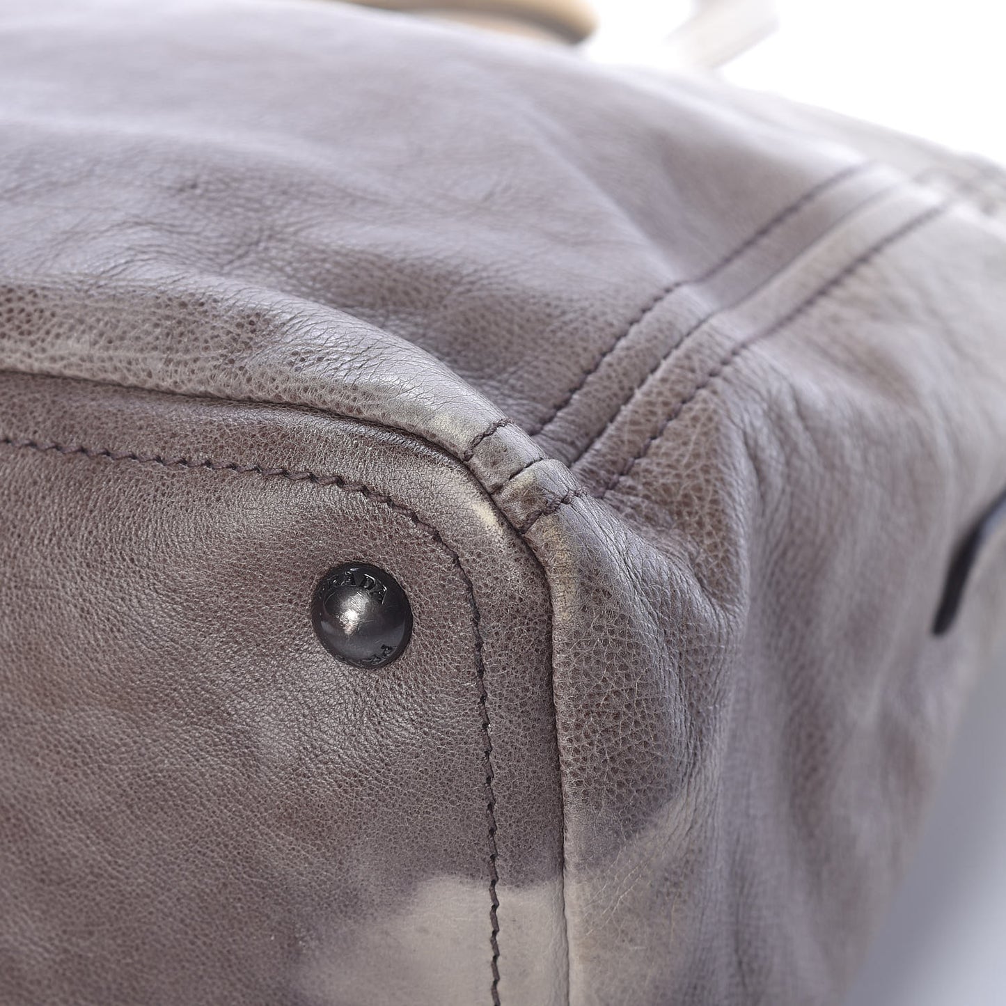 Glace Calfskin Extra Wide Tote Ghiaccio Sfumato