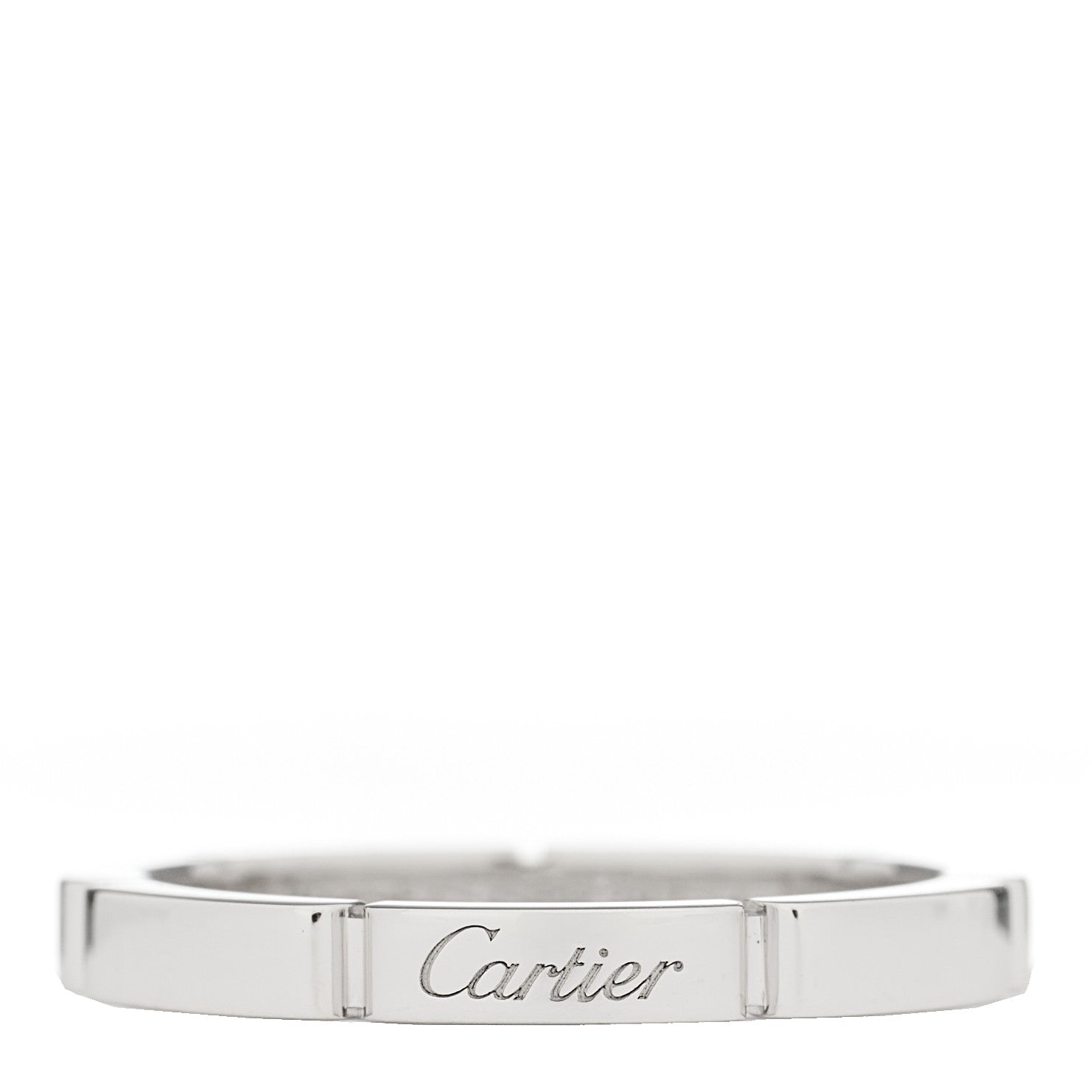 Cartier 18K White Gold 2.5mm Maillon Panthere Wedding Band Ring 54 6.75 1 of 4