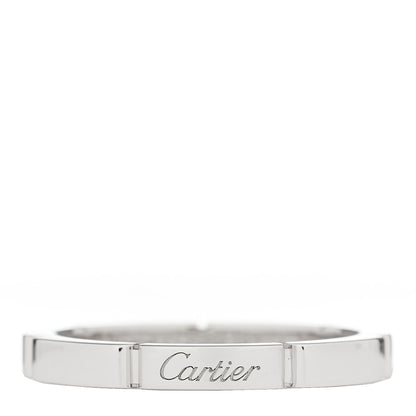 Cartier 18K White Gold 2.5mm Maillon Panthere Wedding Band Ring 54 6.75 1 of 4