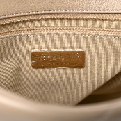 Chanel Lambskin Quilted Large Chanel 19 Flap Light Beige 6 of 10