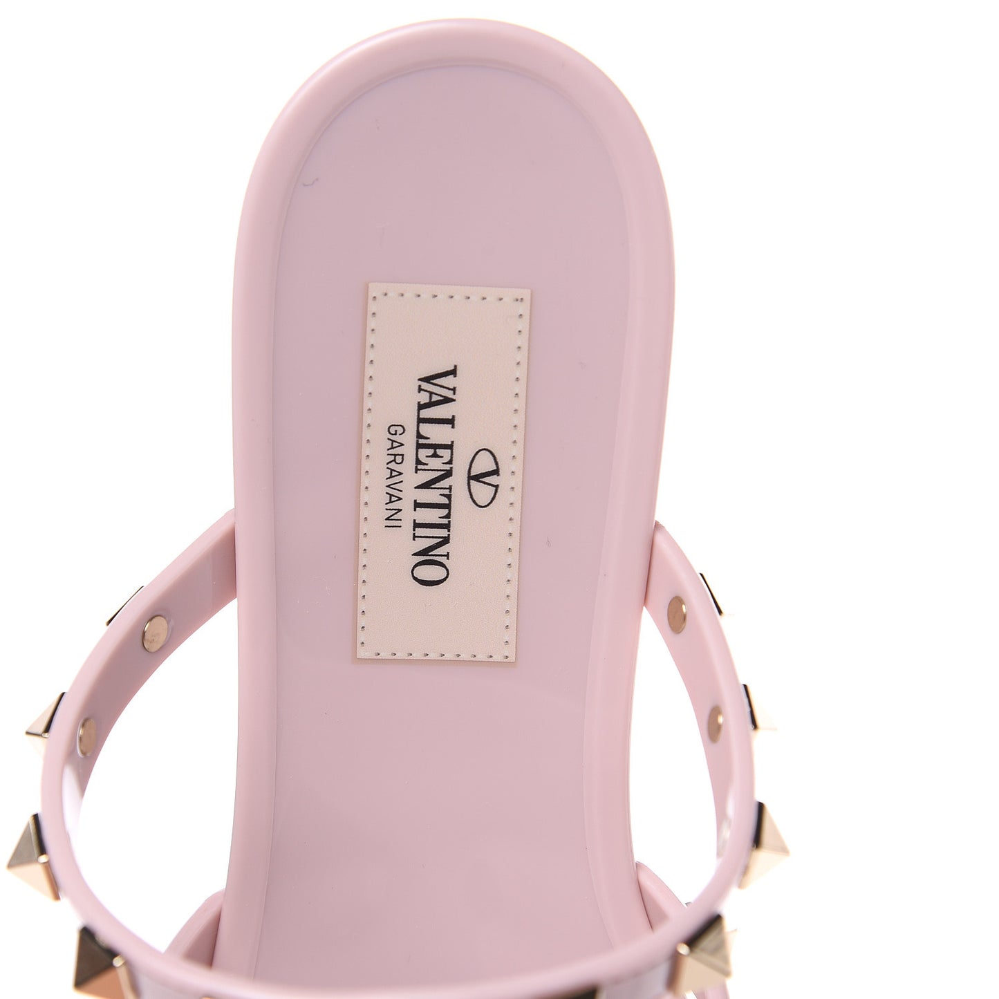PVC Jelly Rockstud Caged Flat Thong Sandals 36 Water Rose