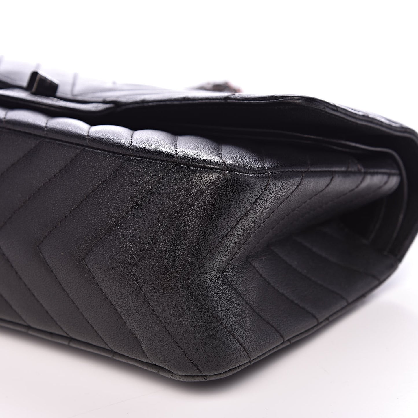 Sheepskin Chevron Quilted 2.55 Reissue 225 Double Flap So Black