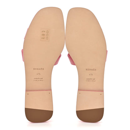 Hermes Epsom Oran Sandals 41.5 Rouge Azalee 5 of 10