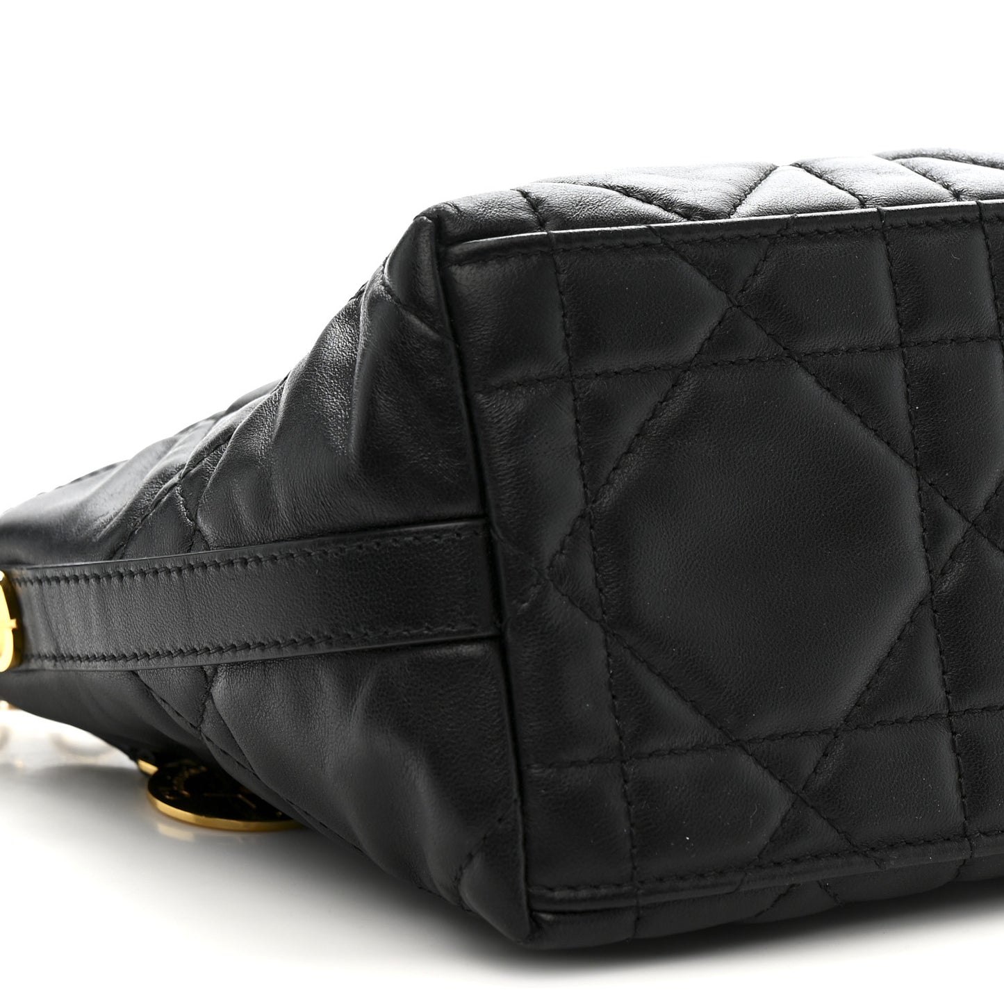 Lambskin Macrocannage DiorStar Hobo Bag Black