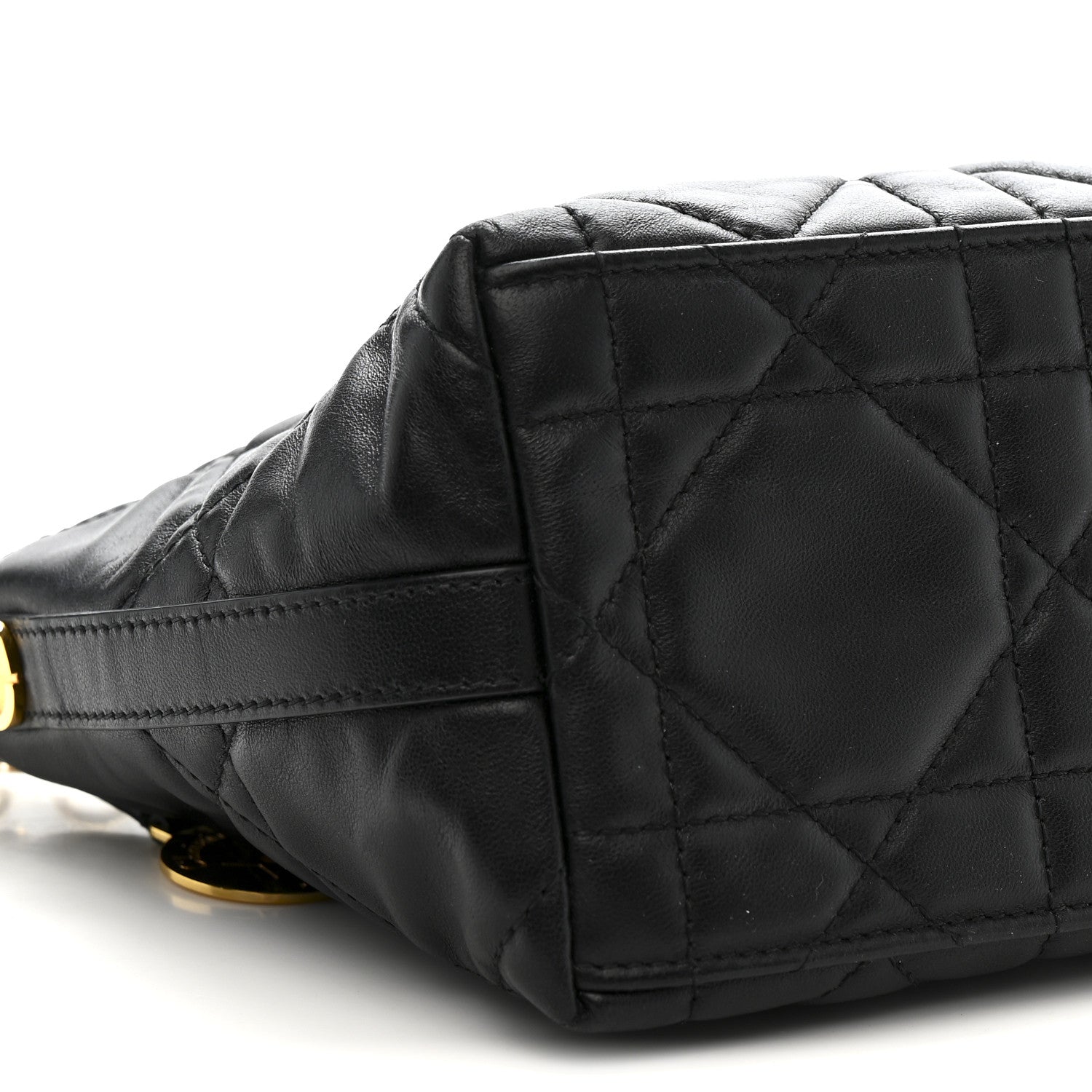 Christian Dior Lambskin Macrocannage DiorStar Hobo Bag Black 9 of 11