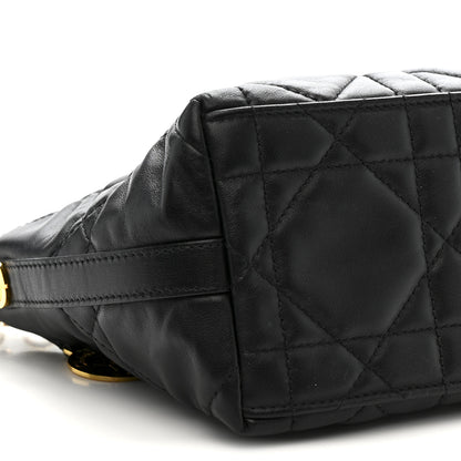 Christian Dior Lambskin Macrocannage DiorStar Hobo Bag Black 9 of 11
