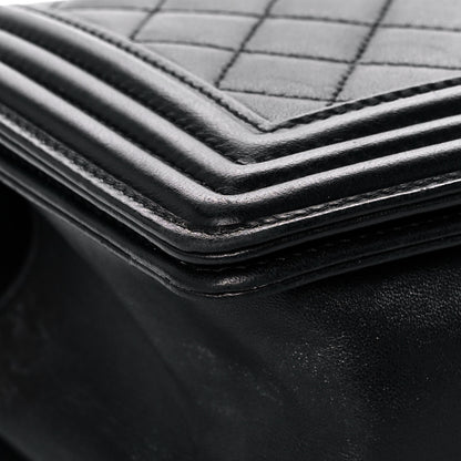 Chanel Lambskin Quilted Medium Boy Flap Black 10 of 17