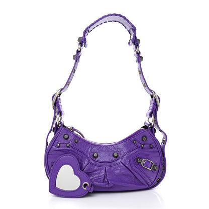 Balenciaga Agneau Arena Le Cagole Shoulder Bag XS Purple 3 of 12