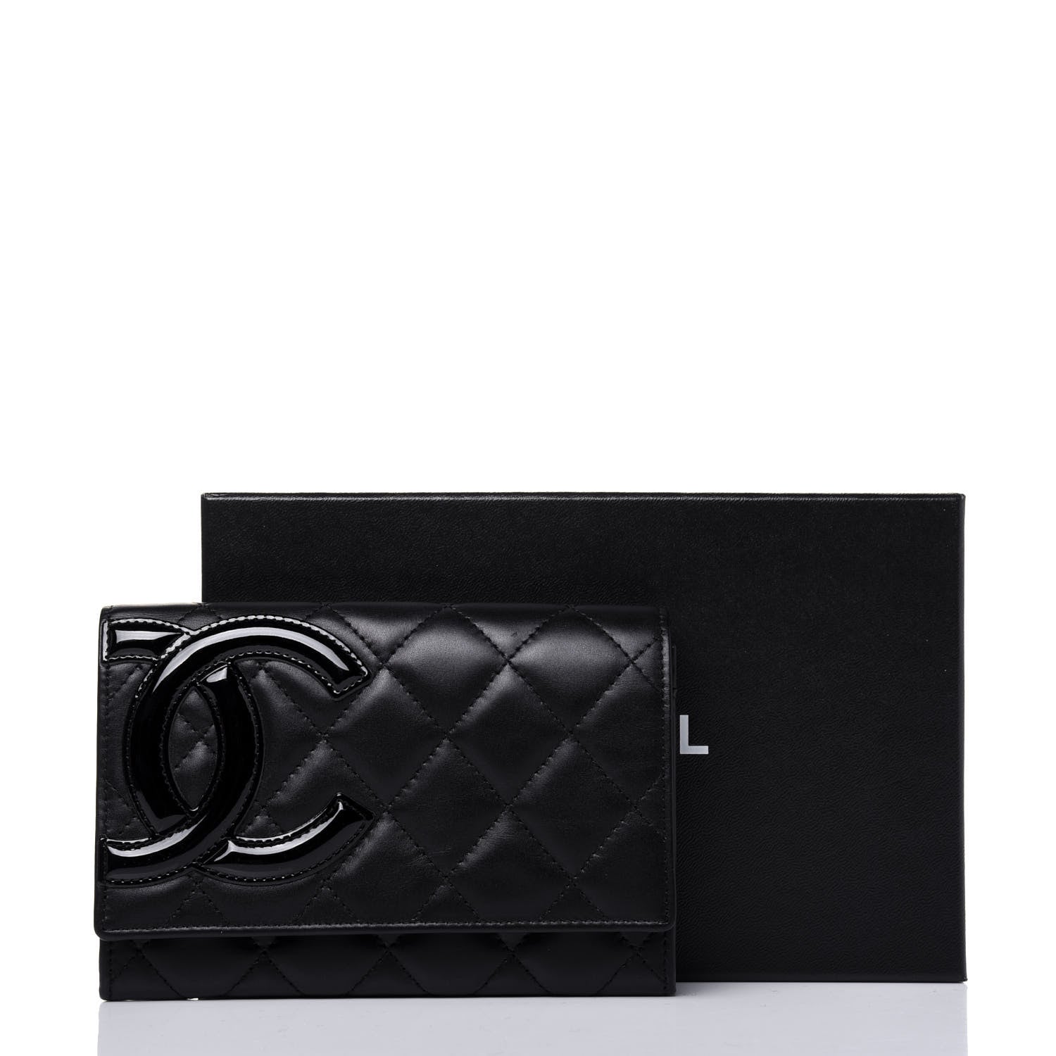 Chanel Calfskin Quilted Cambon Flap Wallet Black 13 of 13