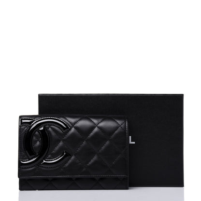 Chanel Calfskin Quilted Cambon Flap Wallet Black 13 of 13