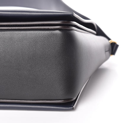Celine Shiny Smooth Calfskin Medium Frame Shoulder Bag Black Navy 9 of 10