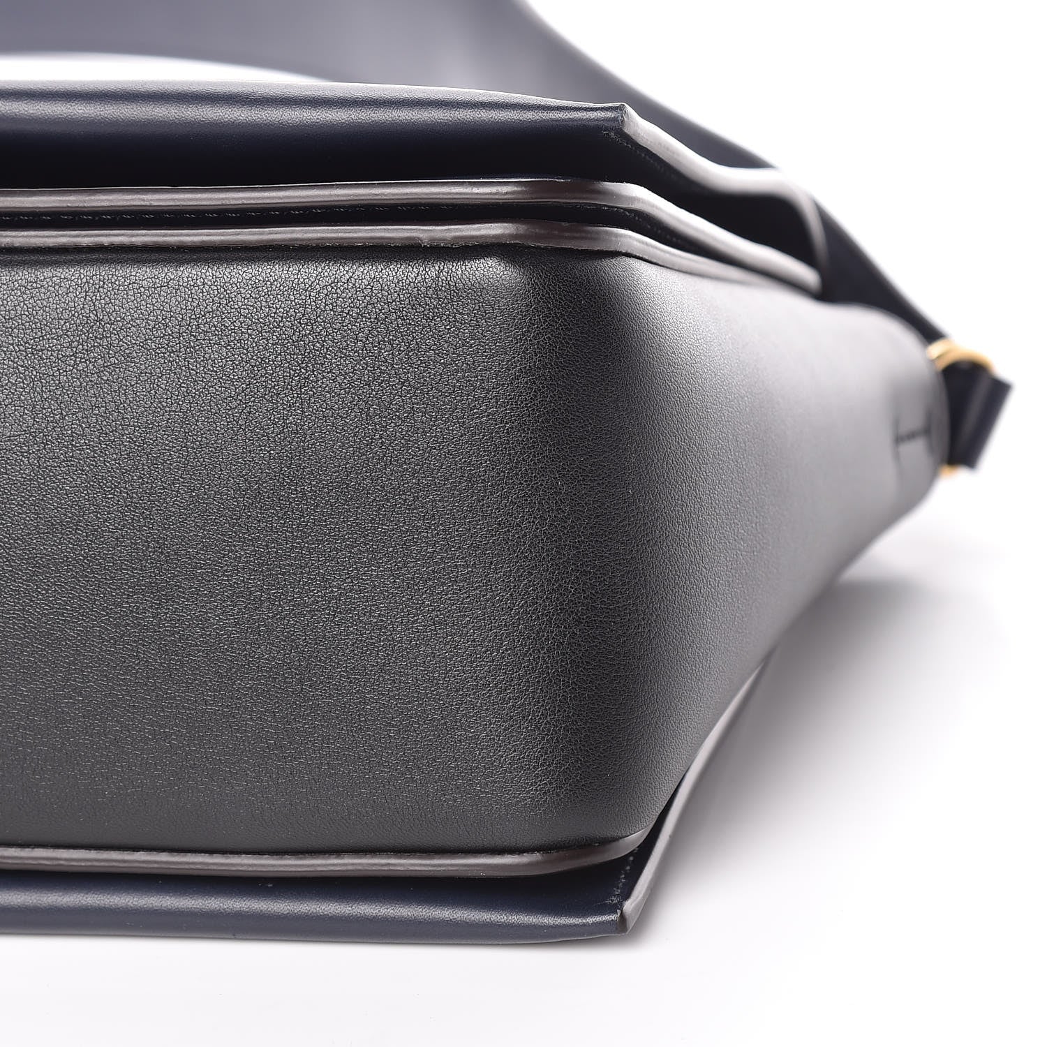 Celine Shiny Smooth Calfskin Medium Frame Shoulder Bag Black Navy 9 of 10