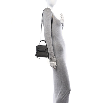 Celine Grained Calfskin Pico Belt Bag Grey 2 of 10