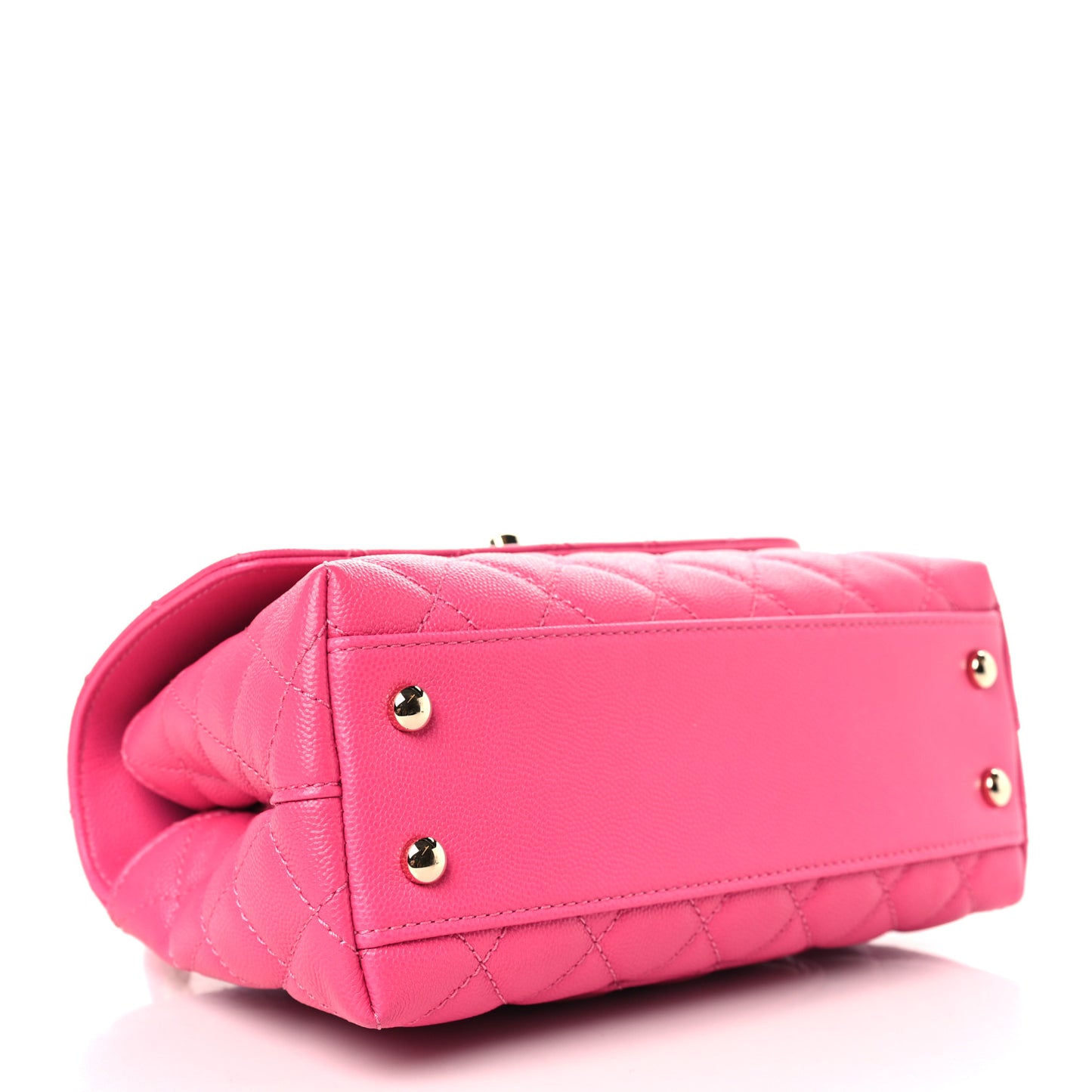 Caviar Quilted Mini Coco Handle Flap Rose