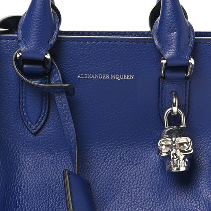 Alexander McQueen Pebbled Calfskin Mini Skull Padlock Zip Around Tote Ultramarine 8 of 10