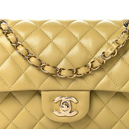 Chanel Caviar Quilted Small Double Flap Light Yellow 8 of 10