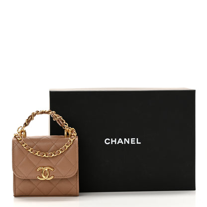 Chanel Caviar Quilted Coco First Clutch With Chain Beige 12 of 12
