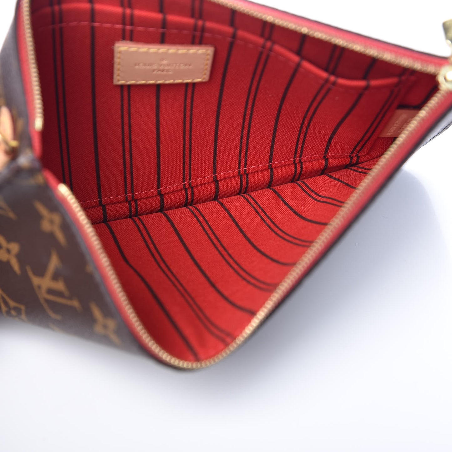 Monogram Neverfull MM GM Pochette Cherry