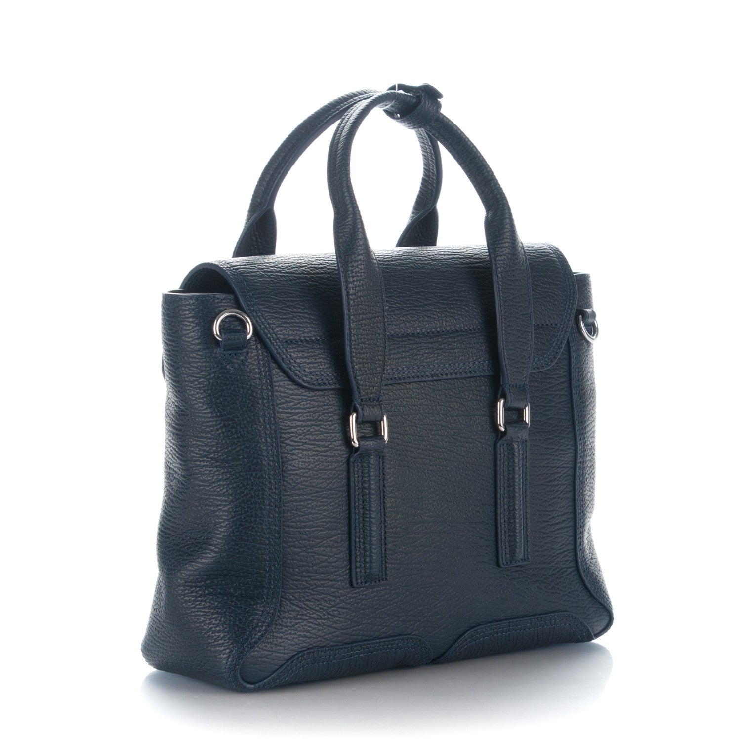 3.1 Phillip Lim 3.1 Textured Calfskin Medium Pashli Satchel Ink 3 of 7