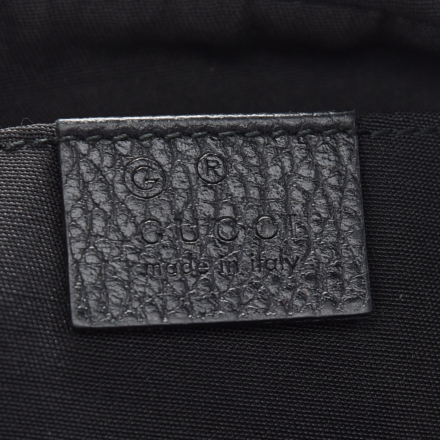 Pebbled Calfskin Nylon Monogram Belt Bag Black
