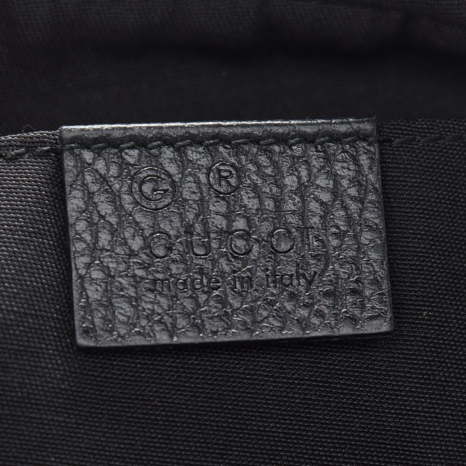 Gucci Pebbled Calfskin Nylon Monogram Belt Bag Black 6 of 10