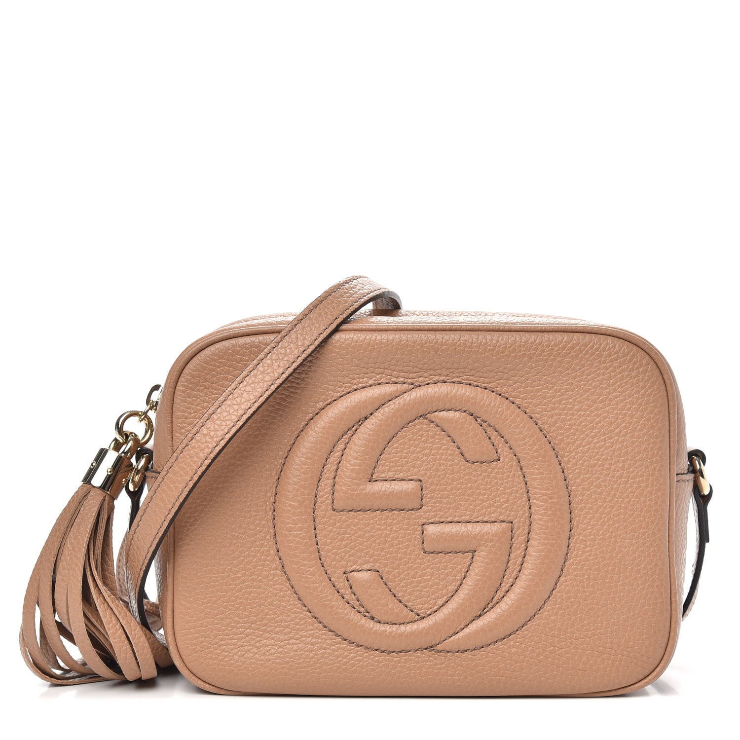 Gucci Pebbled Calfskin Small Soho Disco Bag Camelia 1 of 10