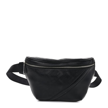 Fendi Vitello Grace King FF Lines Embossed Diagonal Belt Bag Black 1 of 8