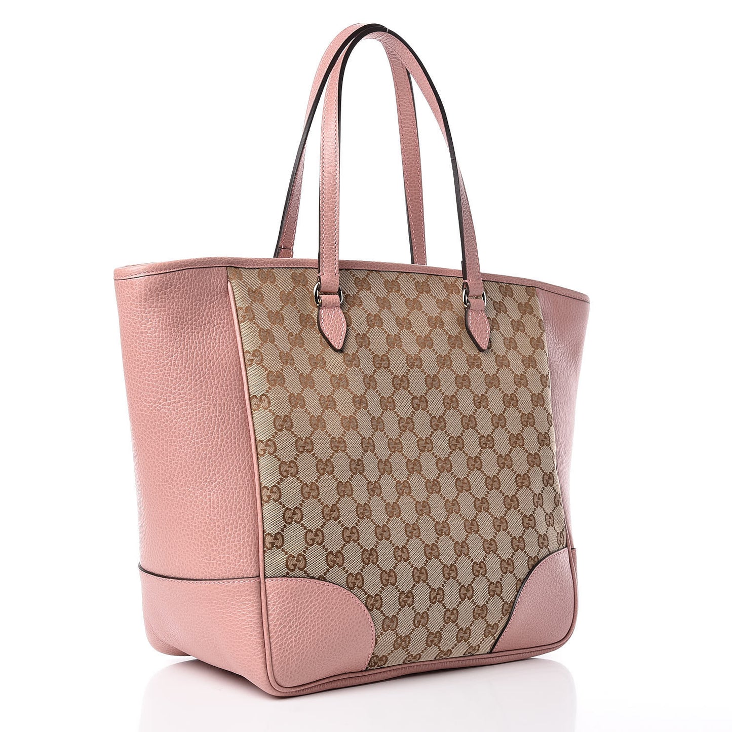 Monogram Bree Zippered Tote Beige Soft Pink