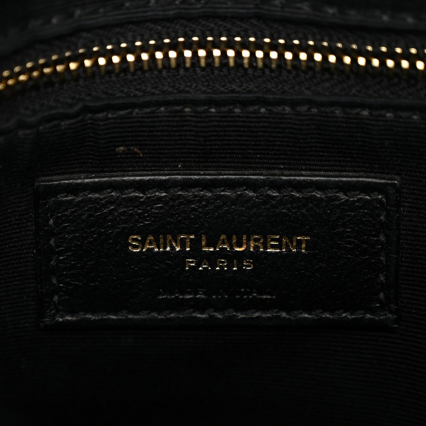 Calfskin Y Quilted Monogram Medium Loulou Chain Satchel Black