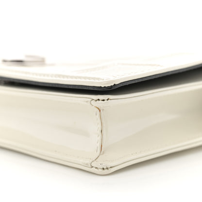 Christian Dior Patent Micro-Cannage Diorama Wallet on Chain Pouch White 10 of 12