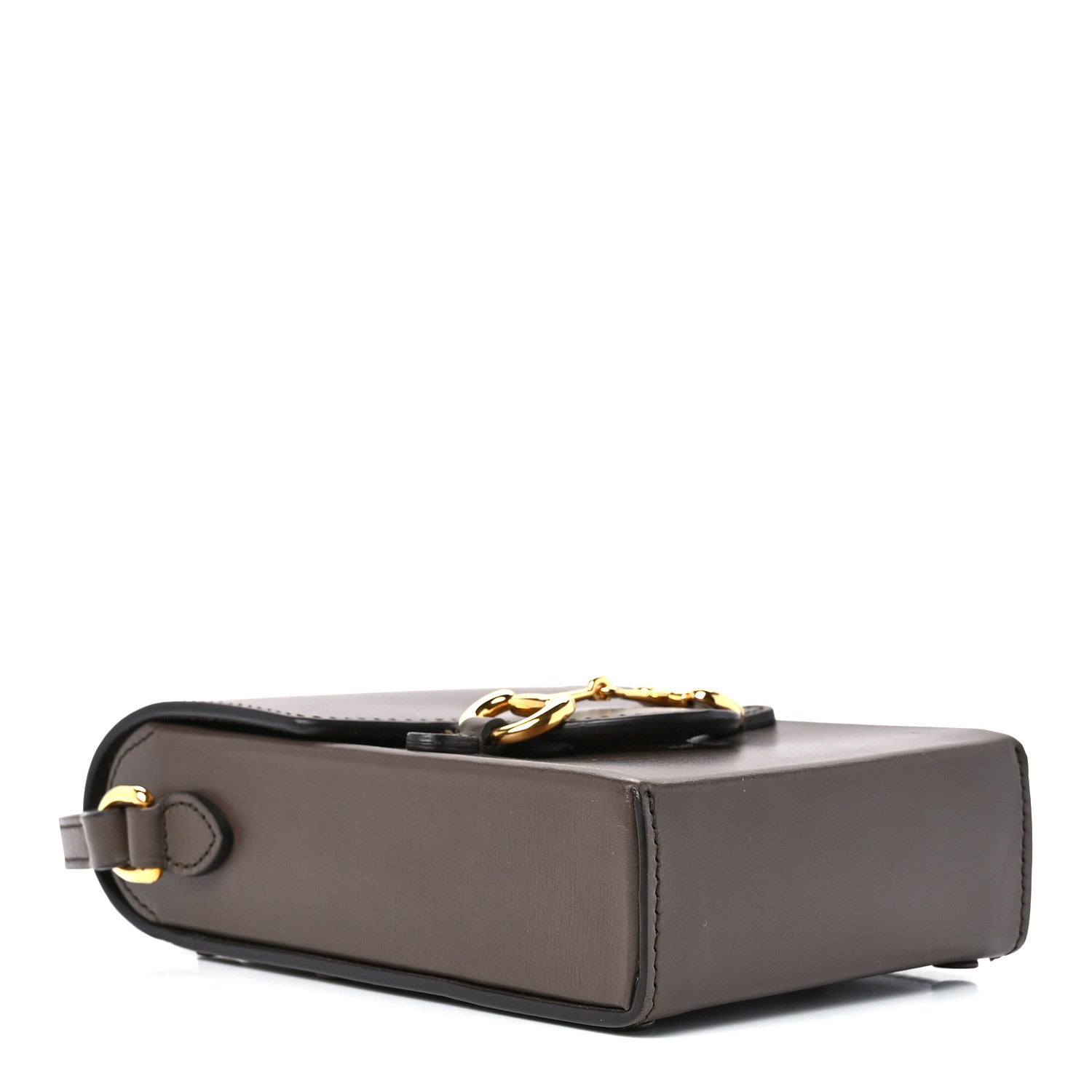 Gucci Boarded Plutone Calfskin Mini Horsebit 1955 Crossbody Bag New Acero 4 of 10