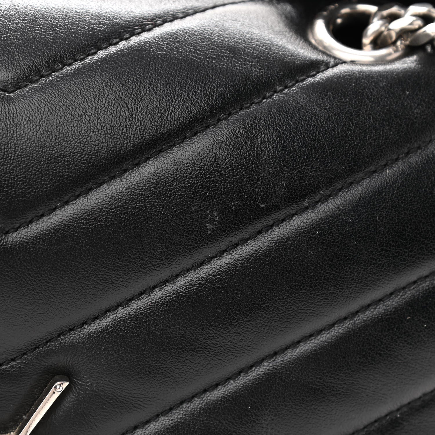Saint Laurent Calfskin Y Quilted Monogram Medium Loulou Chain Satchel Black 12 of 12