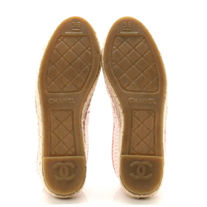 Chanel Mesh Lambskin CC Espadrilles 36 Light Pink Beige 5 of 9
