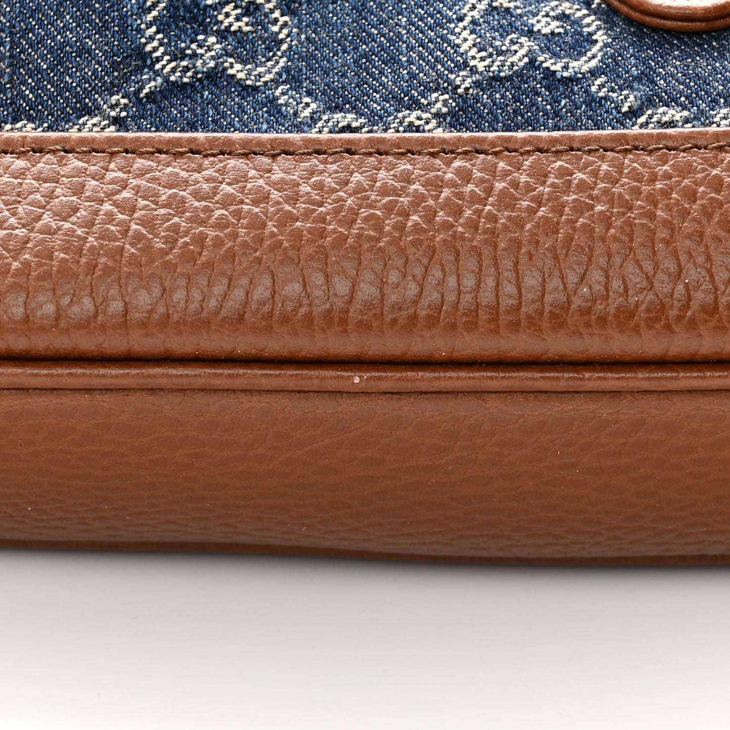 New Denim GG Monogram Calfskin Small Jackie 1961 Hobo Blue Tea Cuir