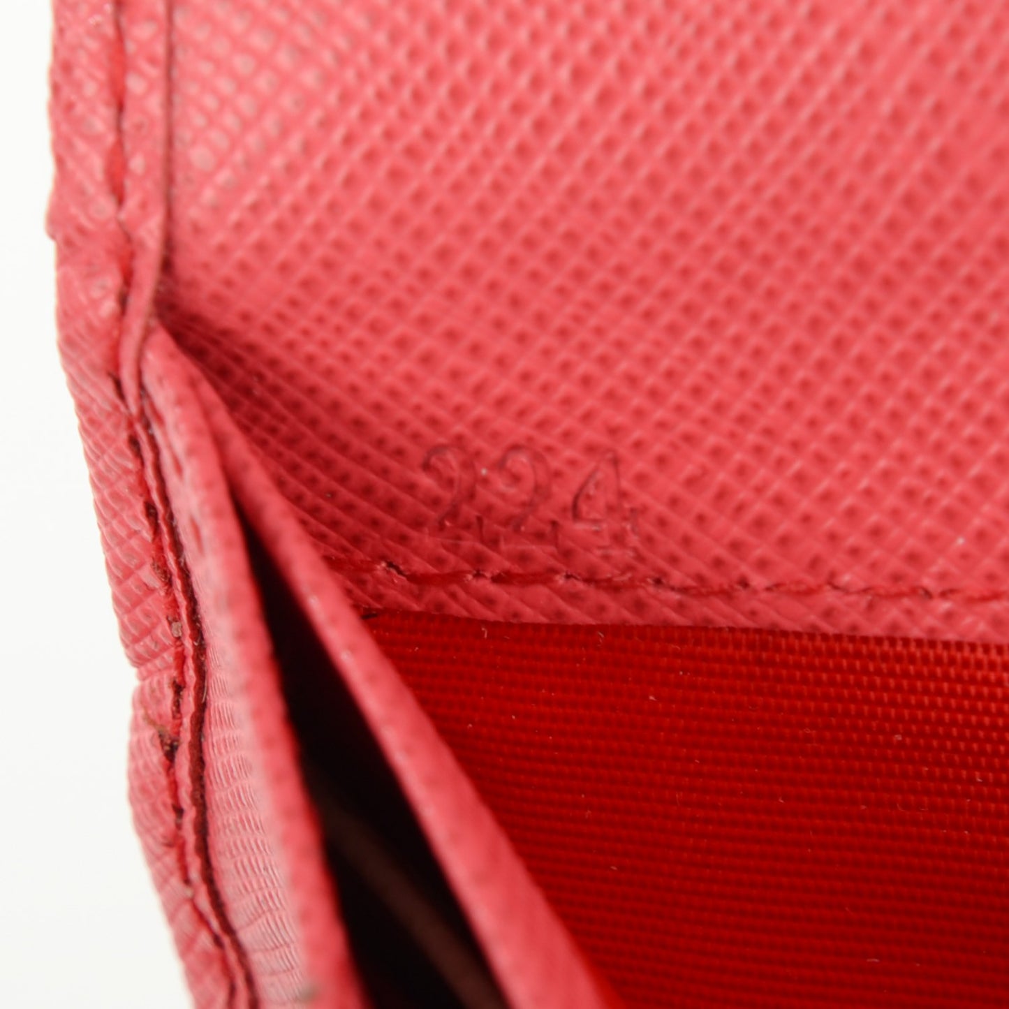 Saffiano Bi-Color Phenix Flap Over Wallet Fragola Talco