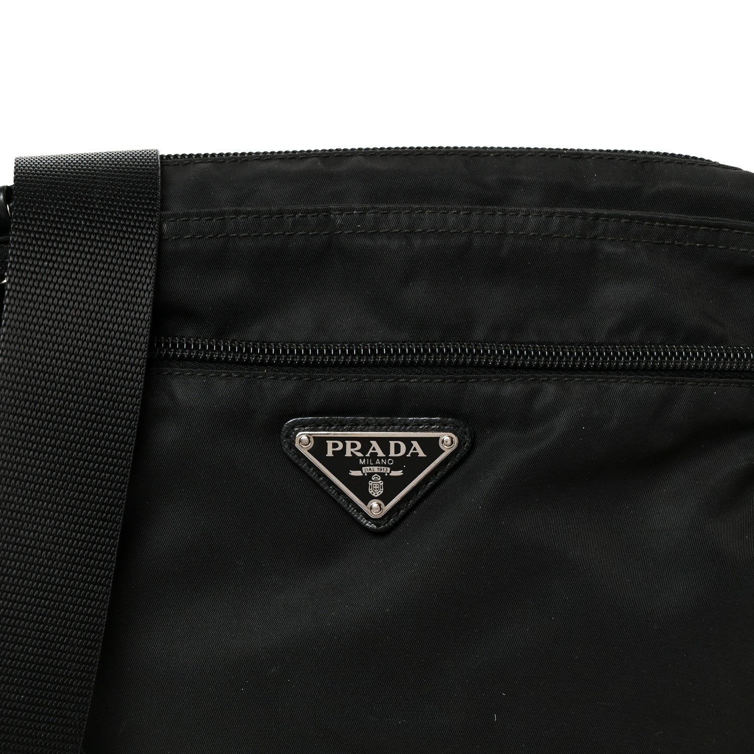 Prada Nylon Vela Flat Messenger Bag Black 8 of 10