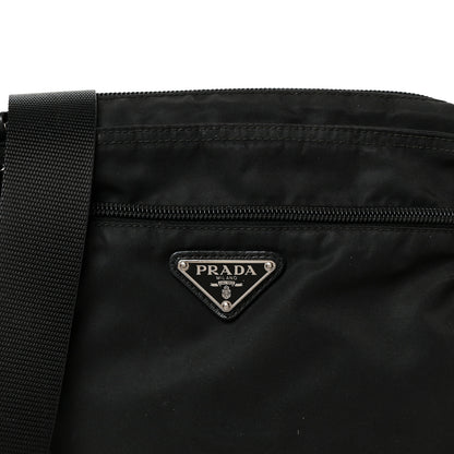 Prada Nylon Vela Flat Messenger Bag Black 8 of 10