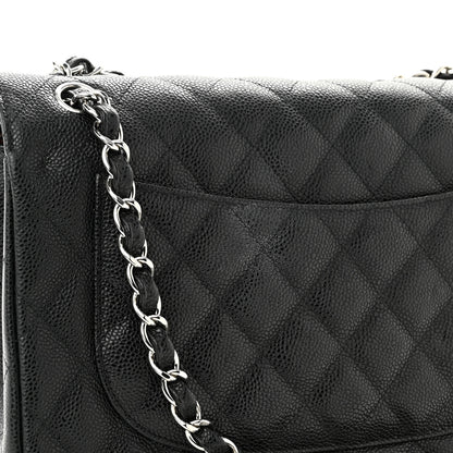 Chanel Caviar Quilted Jumbo Double Flap Black 11 of 12