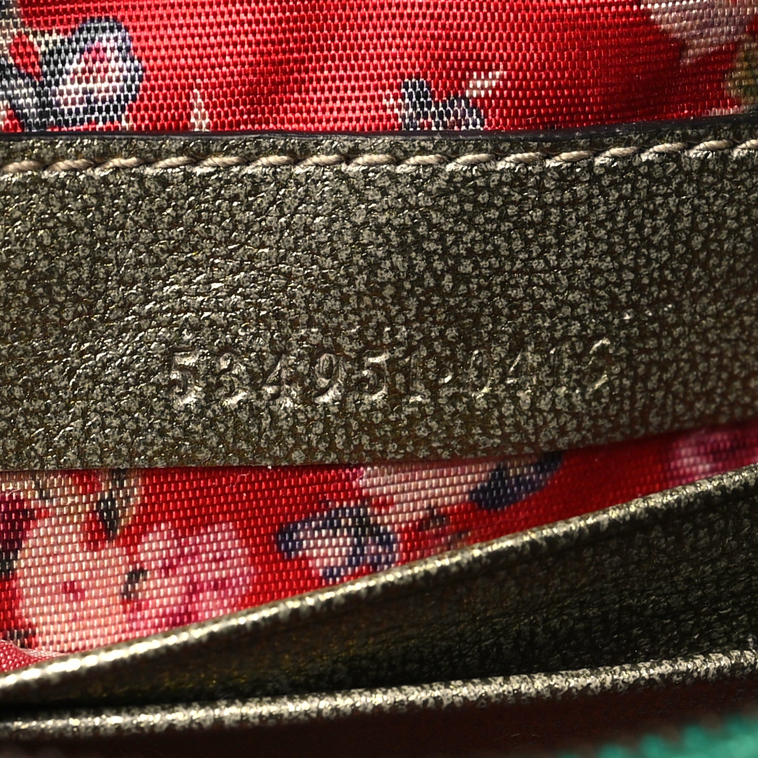 Gucci Laminated Nappa Trapuntata Mini Zumi Dome Shoulder Bag Rosso Jasmine Green Rame 7 of 10