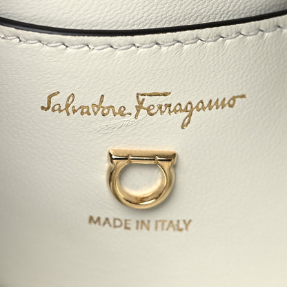 Salvatore Ferragamo Calfskin Cage Bag White 6 of 10