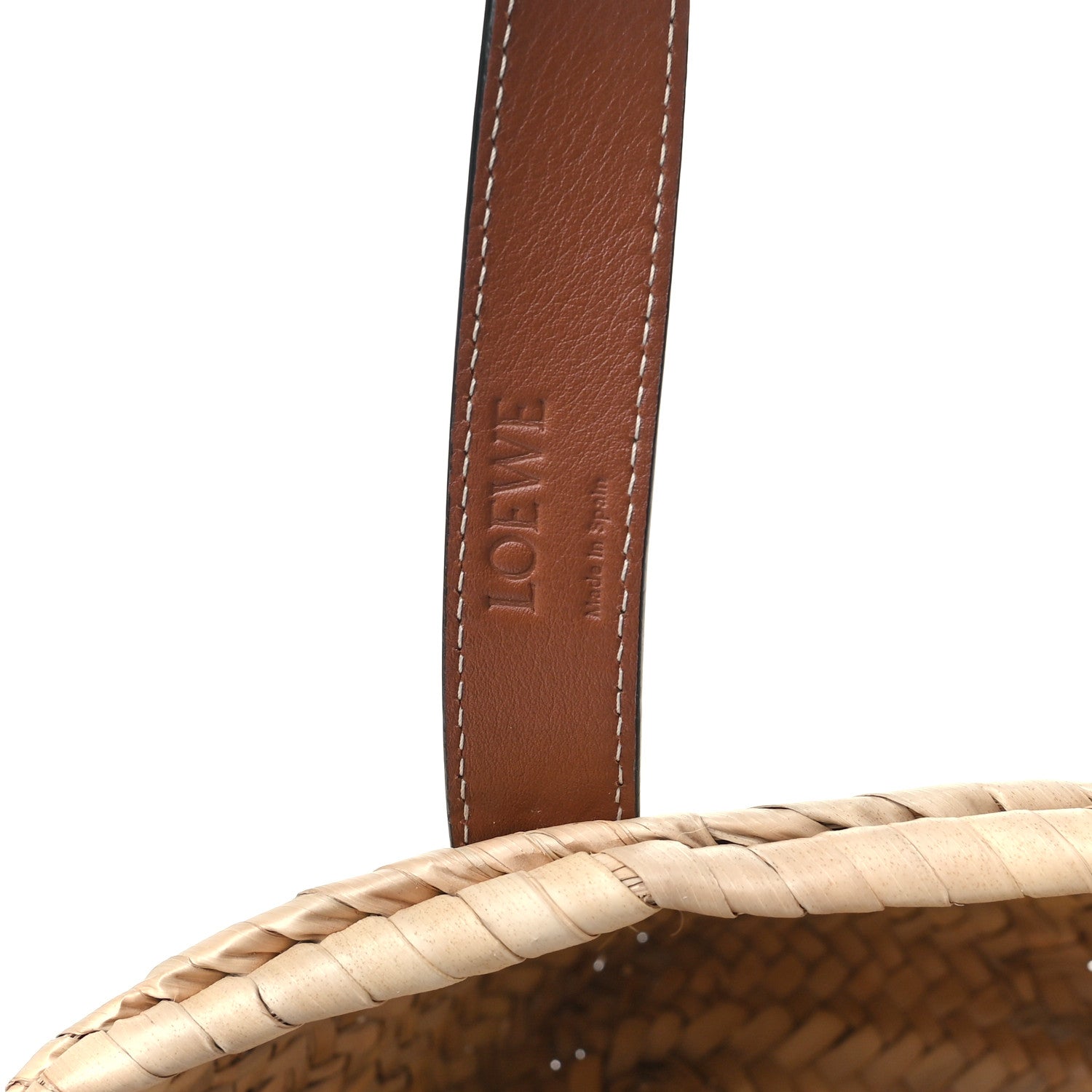 Loewe Raffia Small Basket Tote Bag Natural Tan 6 of 11